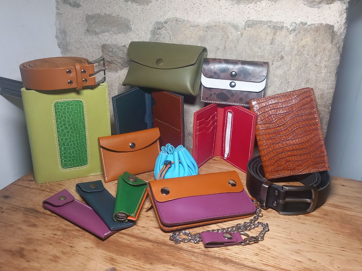 maroquinerie artisanale fait main - différents modèles